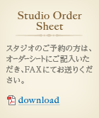 Studio Order Sheet